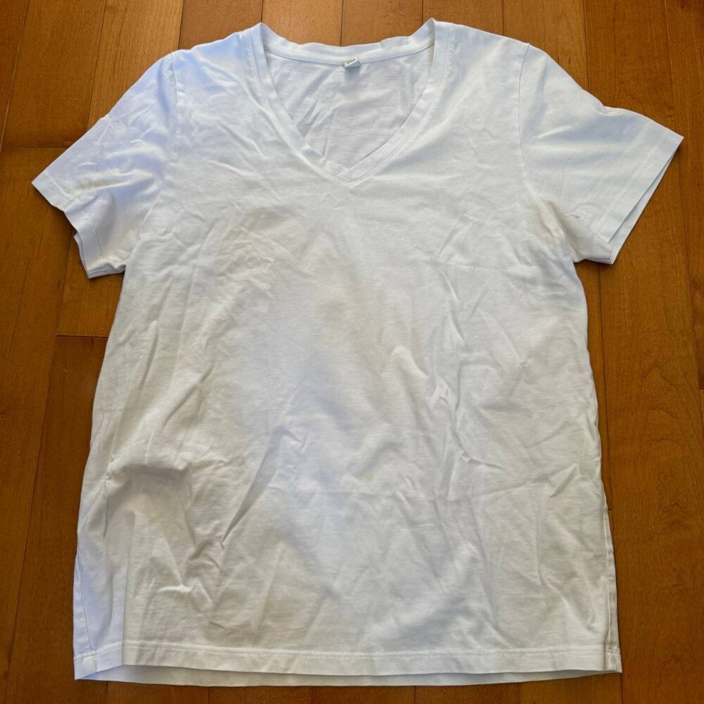 Uniqlo White Cotton Tshirt